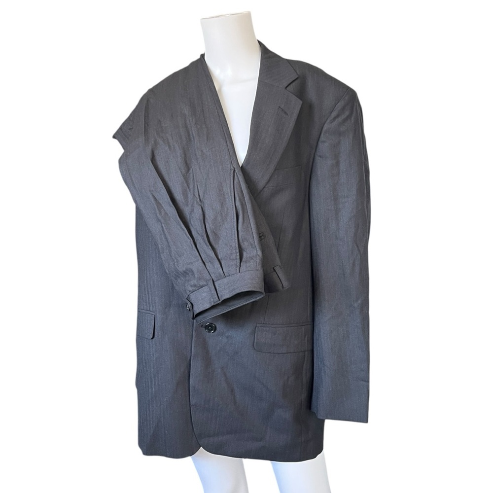 346 Brooks Brothers Stretch Gray Wool Blend Suit Office Mens Size 39R
